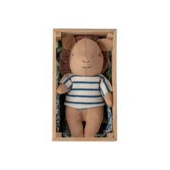 Maileg Baby Pig in a Box (Blue)