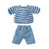 Maileg Blue Knitted Sweater and Pants (Big Brother Mouse)