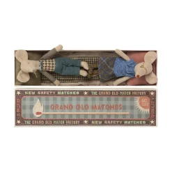 Maileg Grandma and Grandpa Mouse in Matchbox