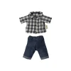 Maileg Jeans and Plaid Shirt Clothing Set (Dad Mouse)