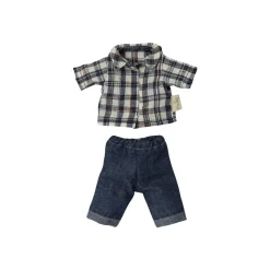 Maileg Jeans and Plaid Shirt Clothing Set (Dad Mouse)
