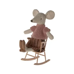 Maileg Knitted Blouse and Skirt in Suitcase (Grandma Mouse)