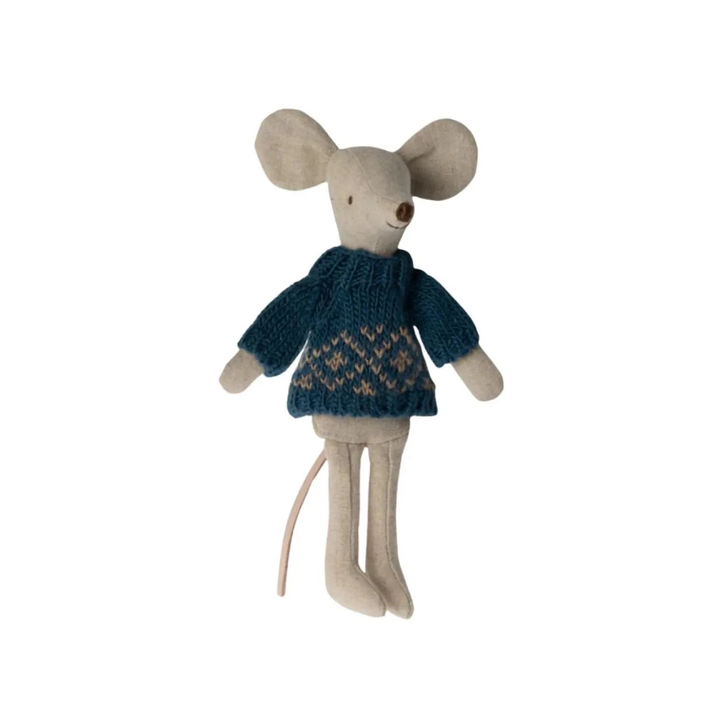 Maileg Knitted Blue Sweater (Mum/Dad Mouse)