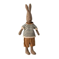 Maileg Rabbit Stripped Shirt and Brown Shorts (SIZE 1)