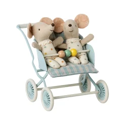 Maileg Reversible Stroller - Blue (Baby Mouse/MY)