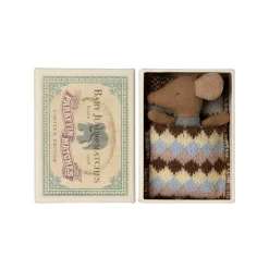 Maileg Sleepy Wakey Mouse in Matchbox (BABY - Blue)