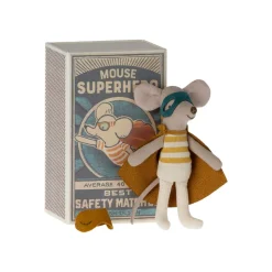 Maileg Superhero Mouse in Matchbox (Little Brother)