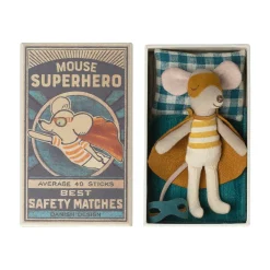 Maileg Superhero Mouse in Matchbox (Little Brother)