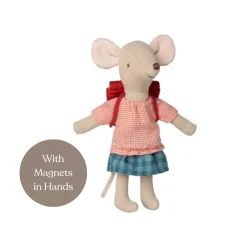 Maileg Tricycle Mouse with Red Bag (Big Sister)