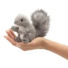 Mini Gray Squirrel Finger Puppet