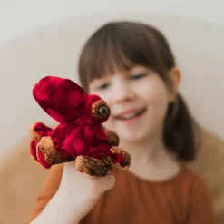 Mini Red Octopus Finger Puppet