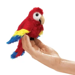 Mini Scarlet Macaw Finger Puppet