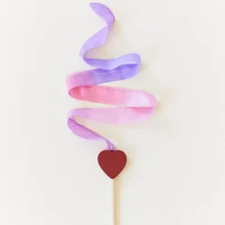 Mini Silk & Wood Streamer (Heart)