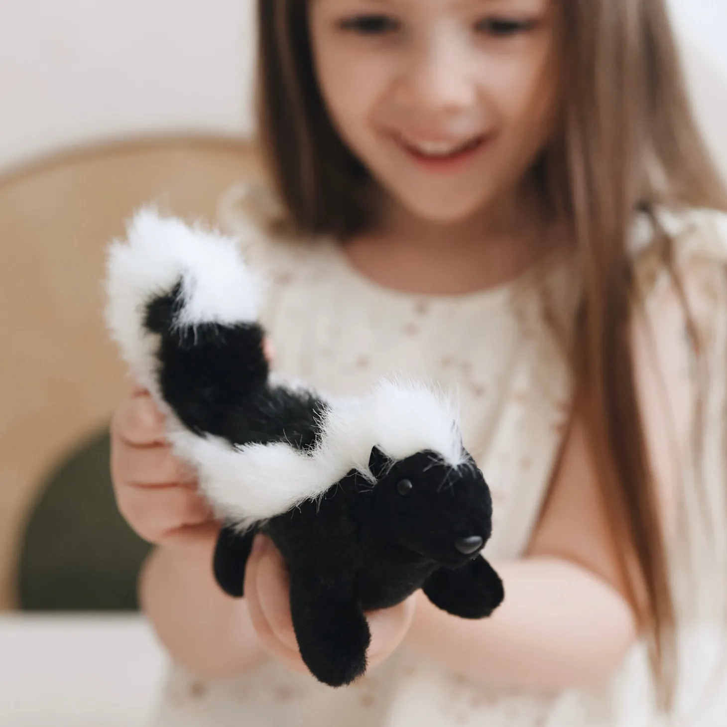 Mini Skunk Finger Puppet