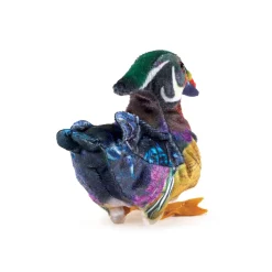 Mini Wood Duck Finger Puppet