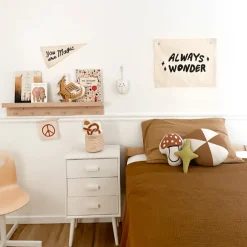 Natural Canvas Mushroom Pillow