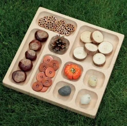 Natural Wood Tinker Tray (9 Section)