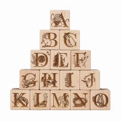 Nature Collection Alphabet Blocks (Set of 15) - Handmade in Canada