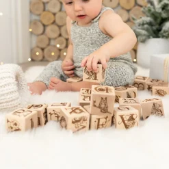 Nature Collection Alphabet Blocks (Set of 15) - Handmade in Canada