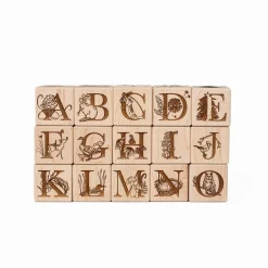 Nature Collection Alphabet Blocks (Set of 15) - Handmade in Canada