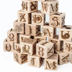Nature Collection Alphabet Blocks (Set of 26) - Handmade in Canada