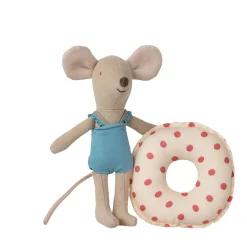 PRE-ORDER Maileg Beach Mouse with Float - Red Dot (Little Sister)