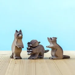 Raccoon Family and Tree Set | Wooden Toy