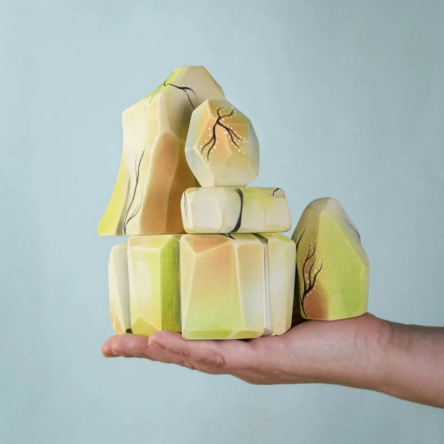 Rainbow Rocks (5 pcs) | Wooden Toy