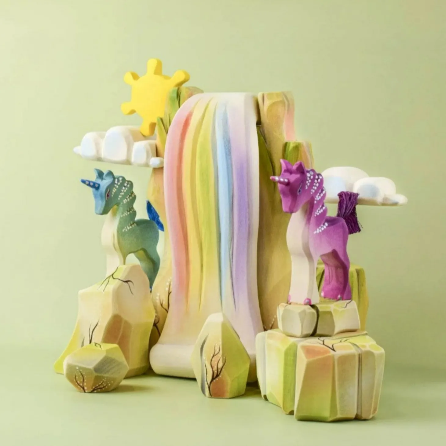 Rainbow Rocks (5 pcs) | Wooden Toy