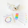 Rainbow Sky Coloring Crown and Markers Set