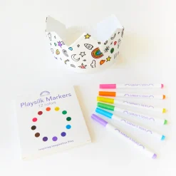 Rainbow Sky Coloring Crown and Markers Set