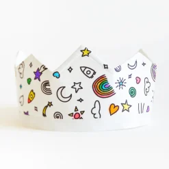 Rainbow Sky Coloring Crown and Markers Set