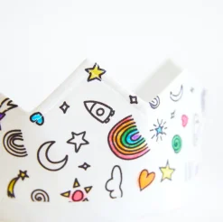 Rainbow Sky Coloring Crown and Markers Set
