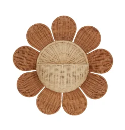 Rattan Daisy Wall Basket