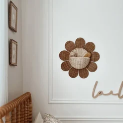 Rattan Daisy Wall Basket