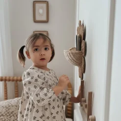 Rattan Daisy Wall Basket