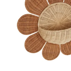 Rattan Daisy Wall Basket