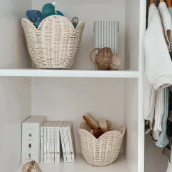 Rattan Lily Basket Set (Buttercream)