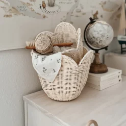 Rattan Lily Basket Set (Buttercream)