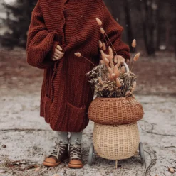 Rattan Mushroom Luggy (Natural) by Olli Ella