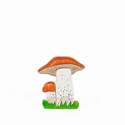 Red Cap Bolete Mushrooms | Wooden Toy Figurine