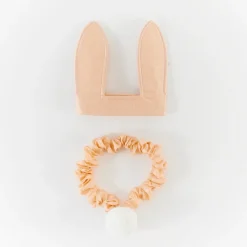 Silk Bunny Ears and Tail Dress Up Set (Natural)