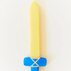 Silk Covered Toy Sword (Blue & Yellow)