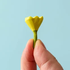 Small Wooden Flower for Fairies (Yellow)