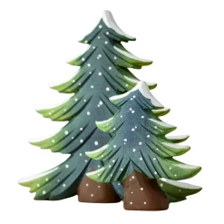 Snowy Fir Tree Set