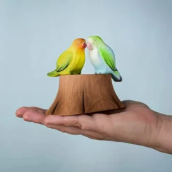 Tree Stump and Lovebirds Set | Wooden Toy