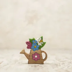 Watering Can with Flowers | Wooden Toy