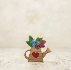 Watering Can with Flowers | Wooden Toy