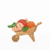 Wheelbarrow with Autumn Pumpkins | Wooden Toy Figurine