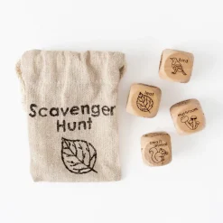 Wooden Forest Scavenger Hunt Dice (Set of 4)